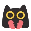 black kitty emoji 💔