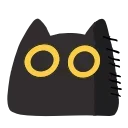black kitty emoji 🫥