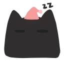 Емодзі black kitty 😴