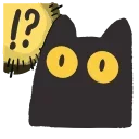 black kitty emoji ⁉️