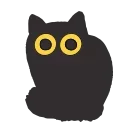 black kitty emoji 😳