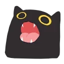 black kitty emoji 👹