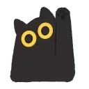 black kitty emoji 🐾
