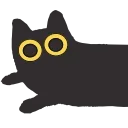 Емодзі black kitty 🐈‍⬛