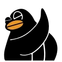 Black Duck emoji 🙅‍♂️