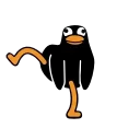 Black Duck emoji 🦶