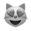 Telegram emojisi «Black and White» 😻