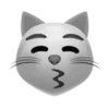 Telegram emojisi «Black and White» 😽