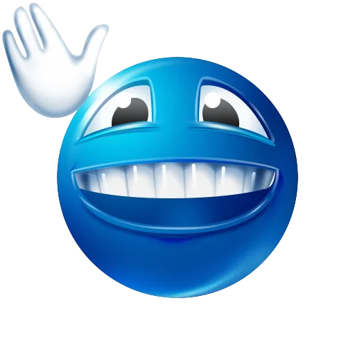 Стикер Telegram «blue emoji» 👋