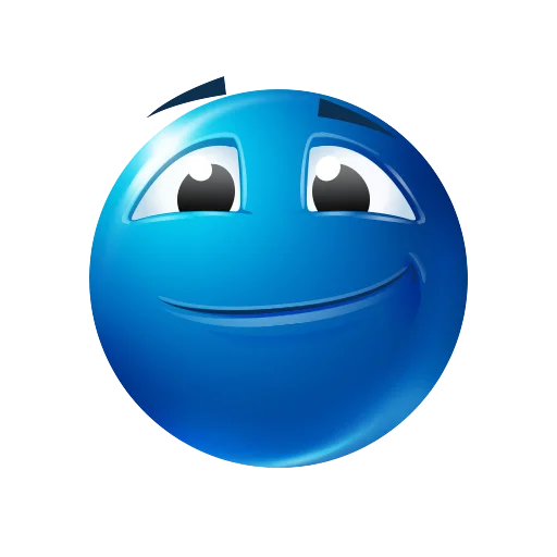 Стікер blue emoji 😏