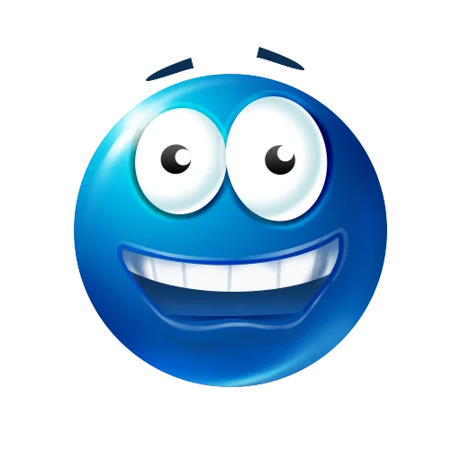 Стікер Telegram «blue emoji» 🤪
