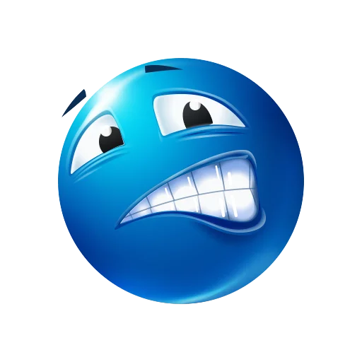 blue emoji stiker 🙄