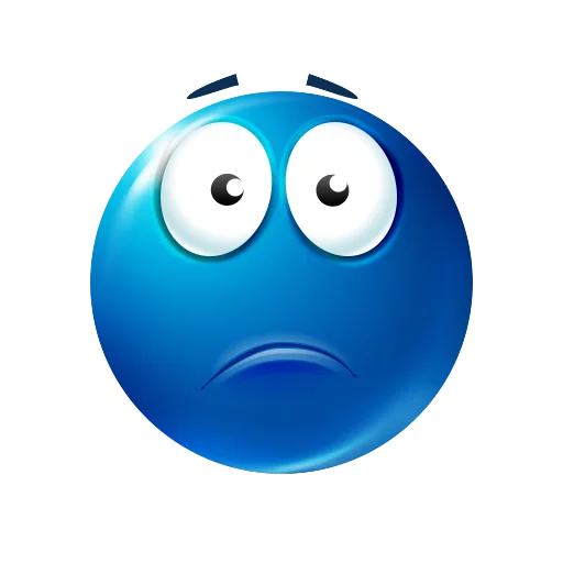 Telegram stiker «blue emoji» ☹️