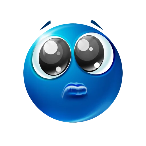 Стикер blue emoji 🥺