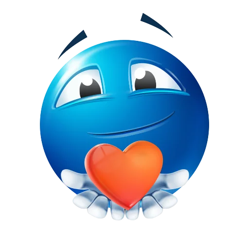 Стікер Telegram «blue emoji» ❤️