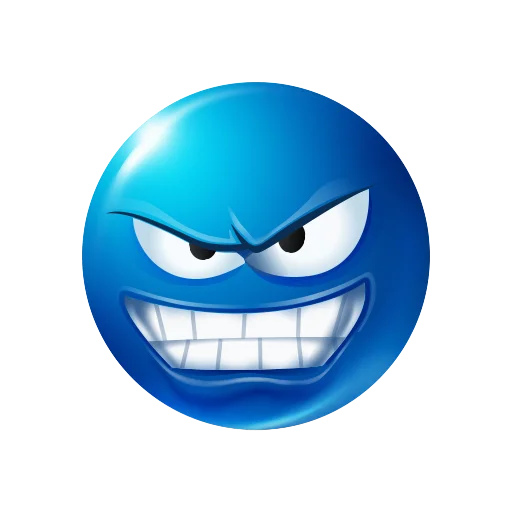 Стикер blue emoji 😈