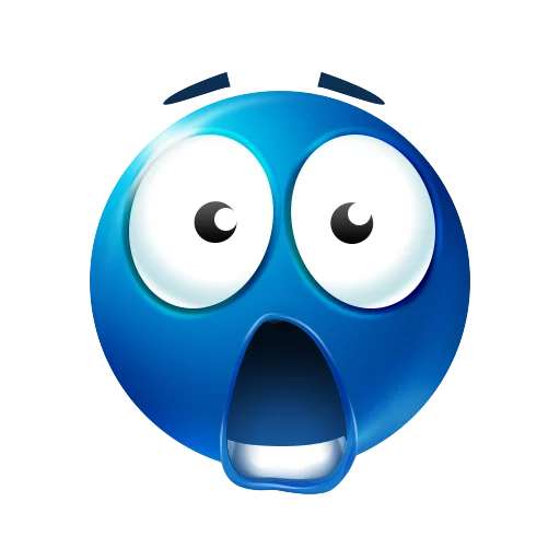 Стікер Telegram «blue emoji» 😳