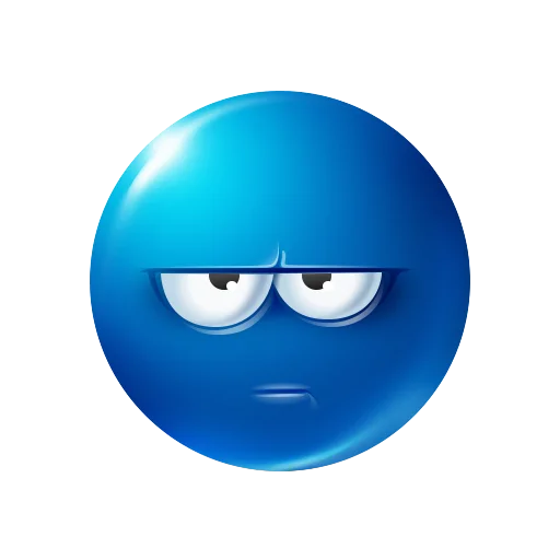 Стикер blue emoji 😔