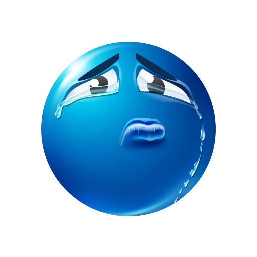 blue emoji sticker 😢