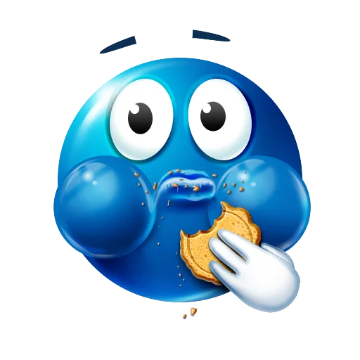 Telegram Sticker «blue emoji» 🍪