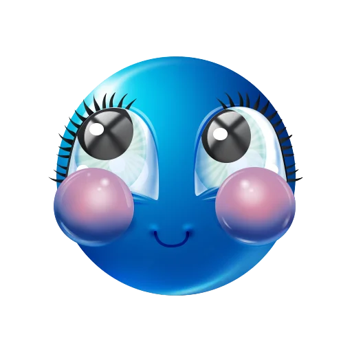 Telegram Sticker «blue emoji» ☺️