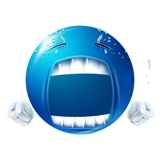 Стикер blue emoji 😭