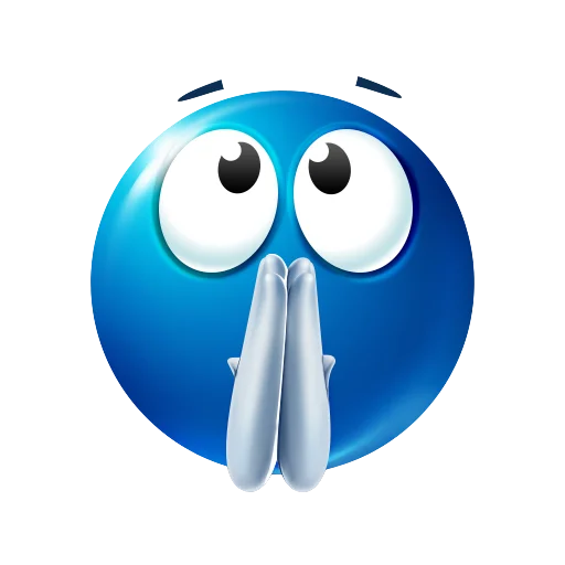 Стікер Telegram «blue emoji» 🙏