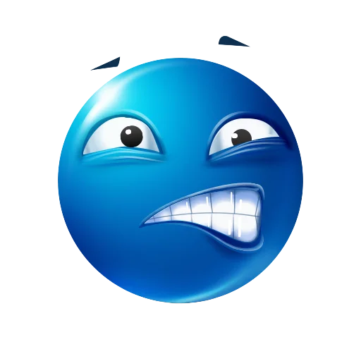Стікер Telegram «blue emoji» 😅