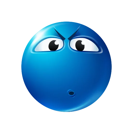 Стікер Telegram «blue emoji» 😯