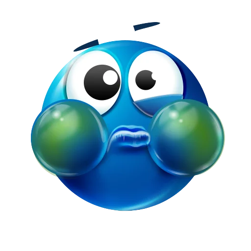 Стікер Telegram «blue emoji» 🤢