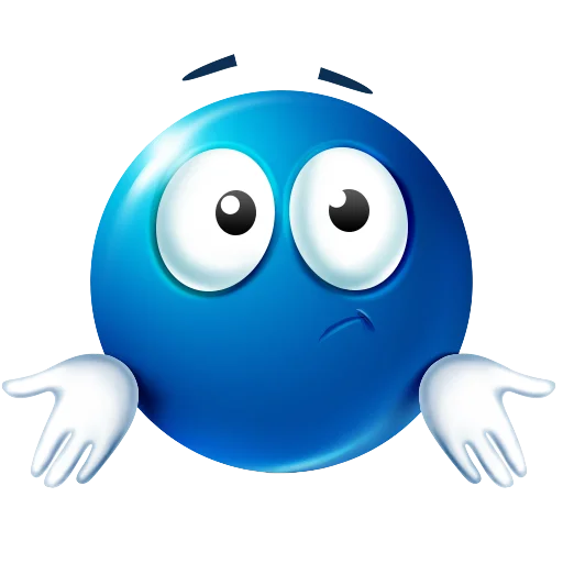 Стікер Telegram «blue emoji» 🤷