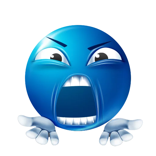 Стікер Telegram «blue emoji» 😤