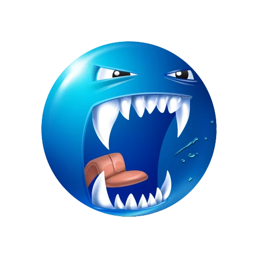Стикер Telegram «blue emoji» 🤬