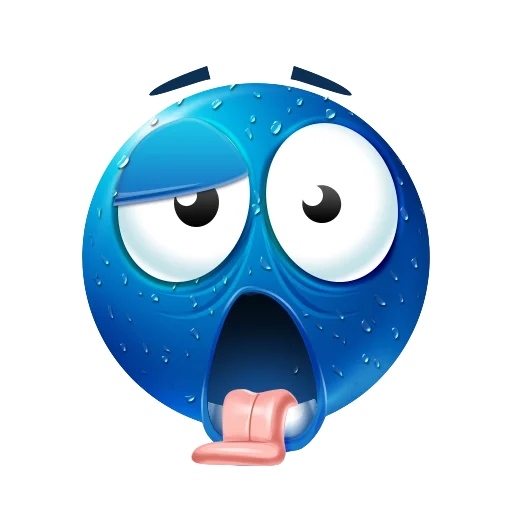 Стікер Telegram «blue emoji» 🥵