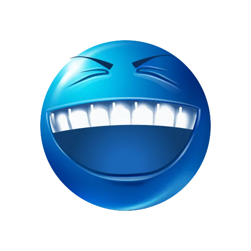 Стікер Telegram «blue emoji» 😆