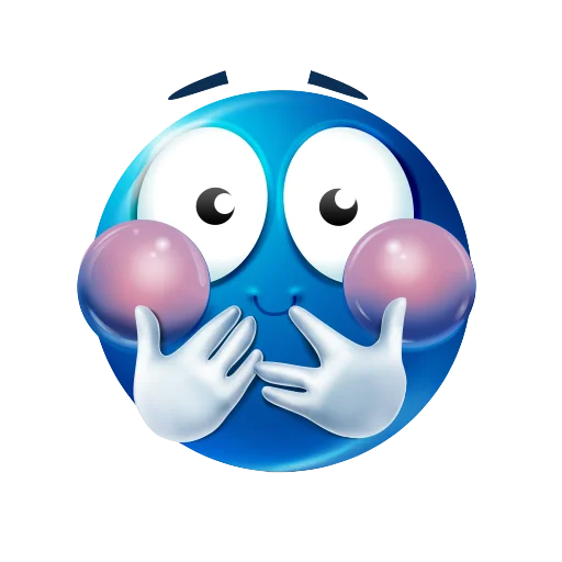 Стікер Telegram «blue emoji» 😊