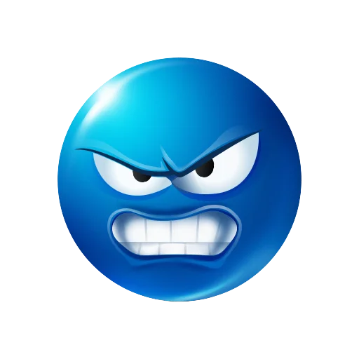 blue emoji sticker 😤