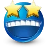 Telegram emoji «Blue Face» 🤩