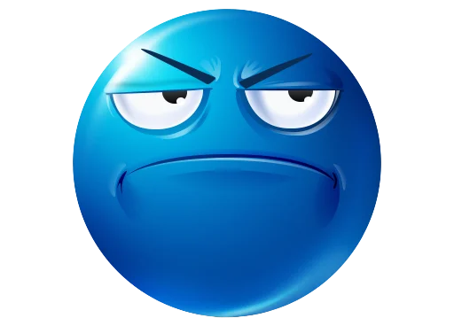 Telegram stiker «Blue Emotions » 😒