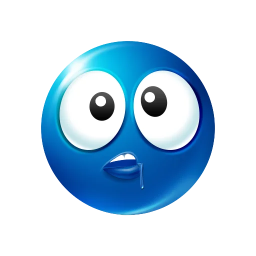 Telegram Sticker «Blue Emotions» 🤤