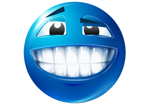 Telegram stiker «Blue Emotions» 😁