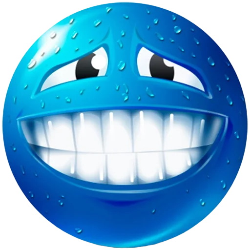 Blue Emotions emoji 😬
