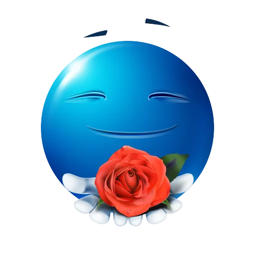 Telegram Sticker «Blue Emotions» 🌷