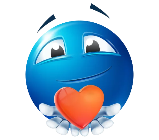 Telegram stiker «Blue Emotions» ❤️