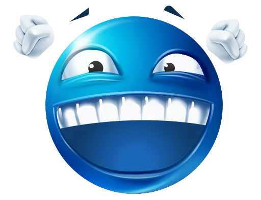 Telegram Sticker «Blue Emotions» 🤩