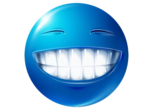 Стикер Telegram «Blue Emotions » 😁