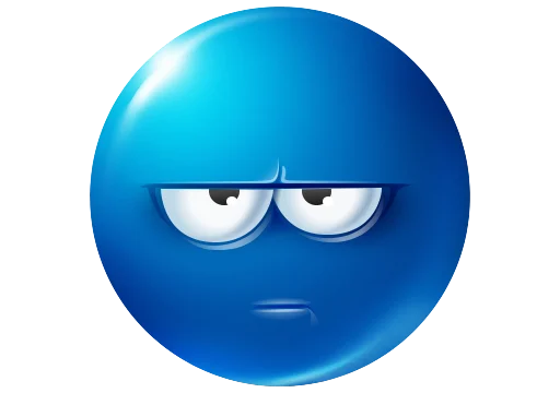 Telegram Sticker «Blue Emotions» 😒