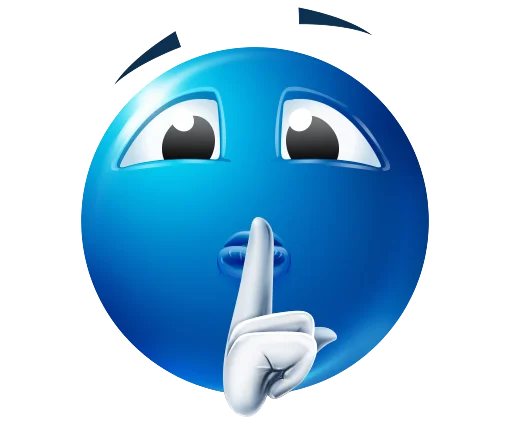 Telegram Sticker «Blue Emotions» 🤫