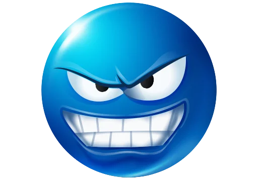 Telegram stiker «Blue Emotions » 😈