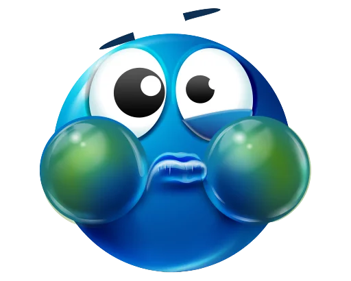 Telegram Sticker «Blue Emotions» 🤢
